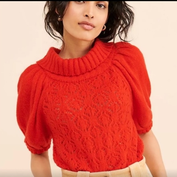 For Love And Lemons Sweaters - For Love & Lemons Francois puff sleeve sweater size small like new